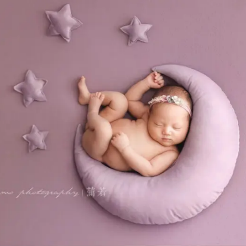 Colorful Posing Moon Props With Pillow Set - Newborn Photography Props
